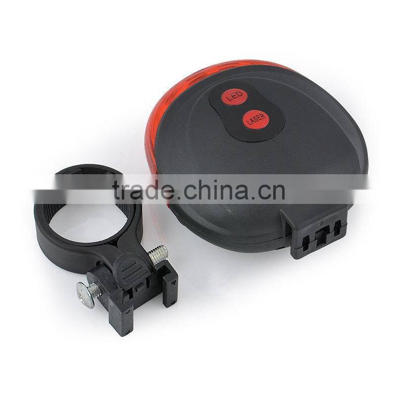 2016 led beacon rear warning bicycle tail light with 5 LED+2 laser light models tail light laser bike light