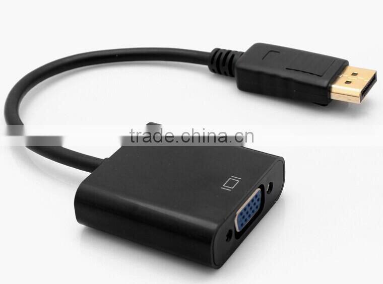 High quality Display Port male to VGA female adapter dp to VGA cable