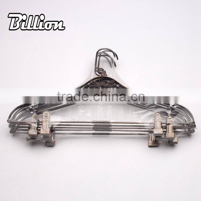 Cheap Bronze non slip hanger Laundry Metal wire Shirt Hanger
