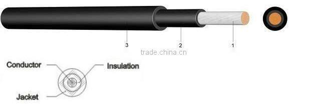 6mm2 Solar cable for solar power connector, PV cable, red/black