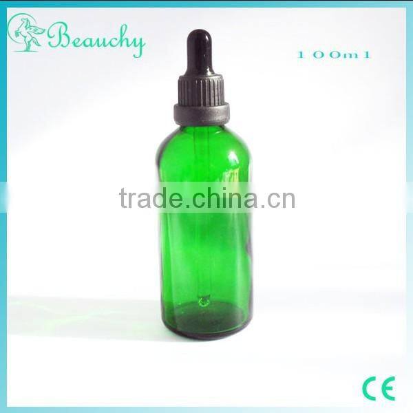 2014 new product 5-100ml liquid medicine green glass bottles with screw cap for pill