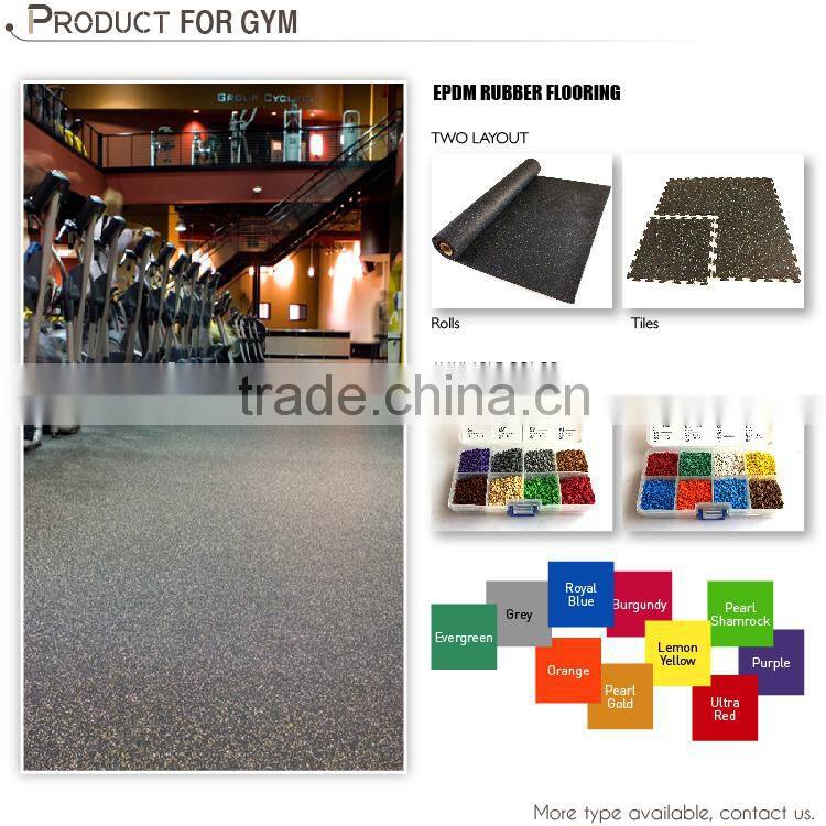 Professional EPDM Sparkled Gym Rubber Flooring