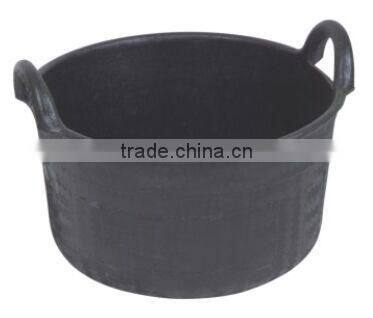 rounded rubber bucket with two incorporated handles,hot feed products