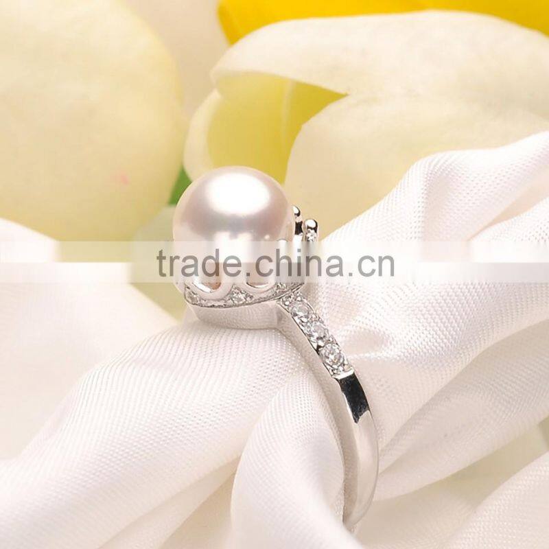fashion jewelry white lovely freshwater pearls rings for women