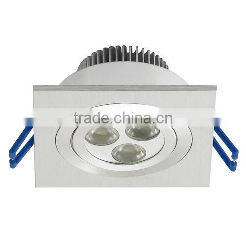 Aluminum base white/silver led recessed downlight