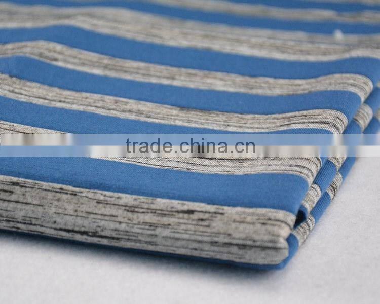 Jiufan textile hockey jerseyand nfl jersey strip knitting fabric with spandex