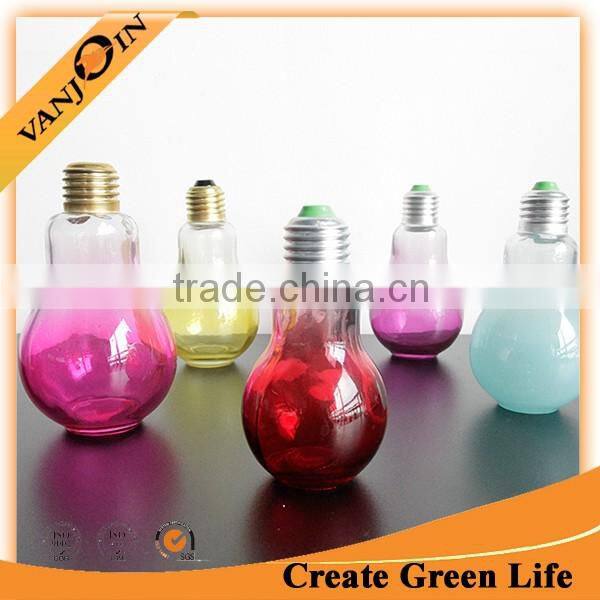 500ml Bulb Glass Juice Bottles With Brass Screw Lid