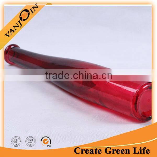 New design beatiful red colored glass bottles for liquid