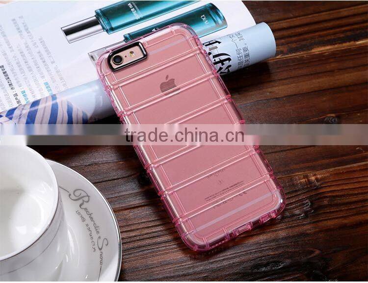 TPU transparent clear shockproof mobile phone case for iphone 6
