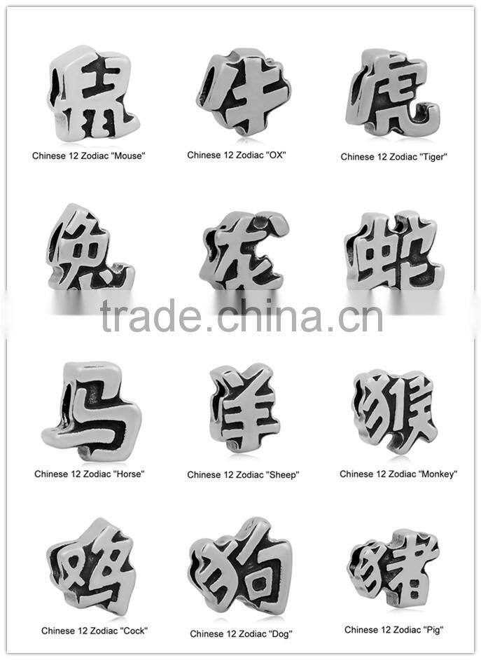 Ready Stock Antique Tone 316 Stainless Steel Flower European Charms Loose Beads Jewelry Spacers For Bracelet Making SEB-LG115