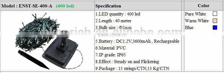 Solar LED Xmas String Light,60 led,100 led,200 led,300 led,400 led,500 led,CE & RoHS