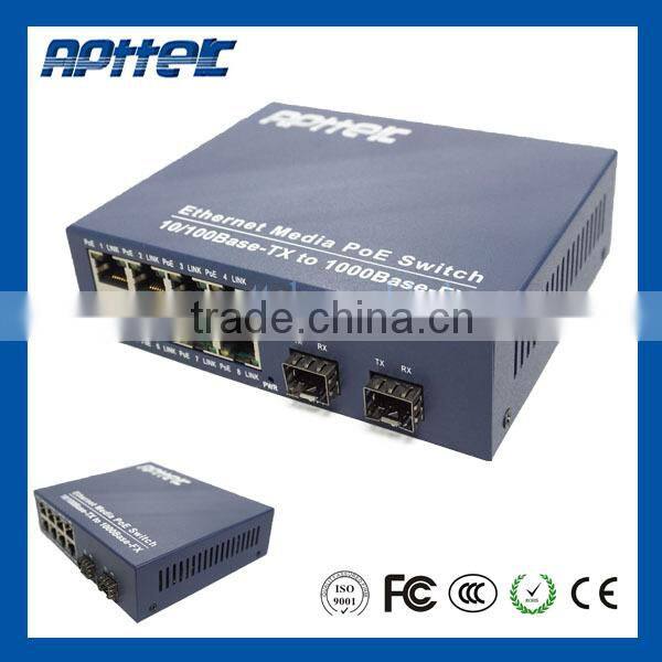 8 port gigabit ethernet optical fiber switch sfp gigabit ethernet optical fiber switch