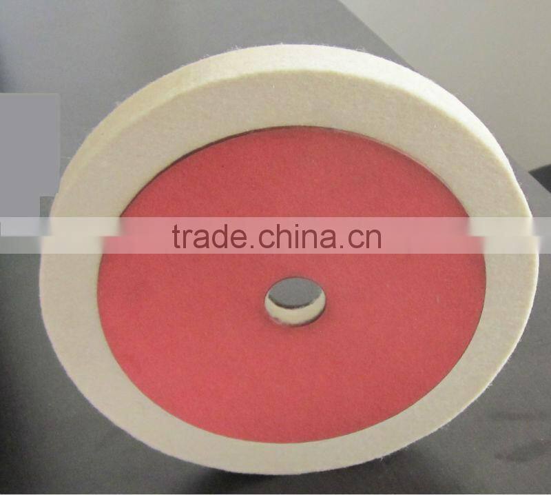 white with pallets of polishing disc