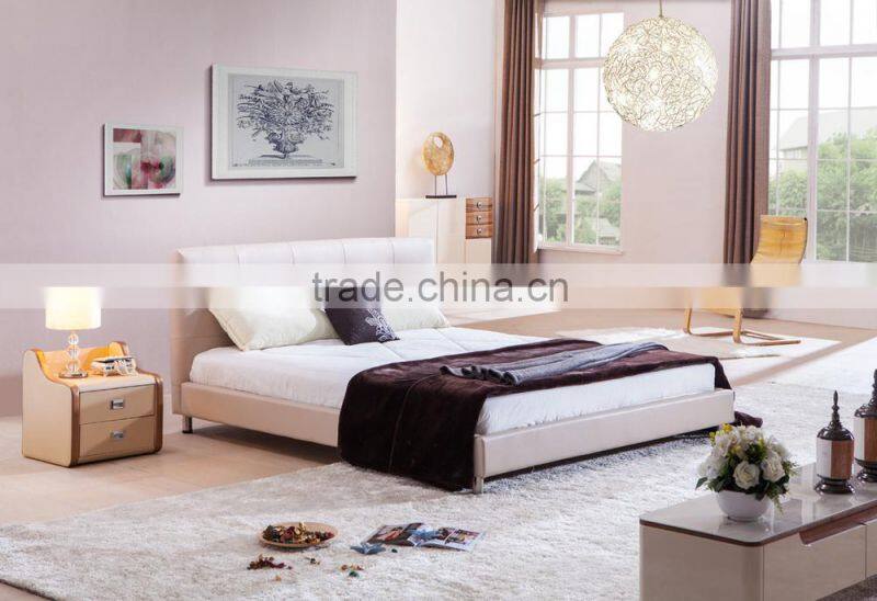 2014 Hot Selling Modern Leather Bed Tufted Headboard Design DH829