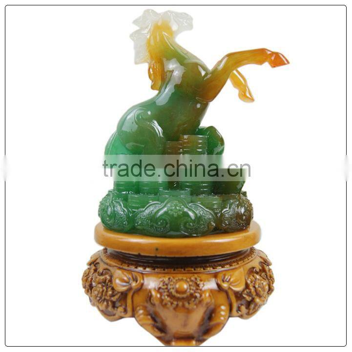 Resin Jade Chinese luckly horse ,Fengshui Horse ,horse ornament