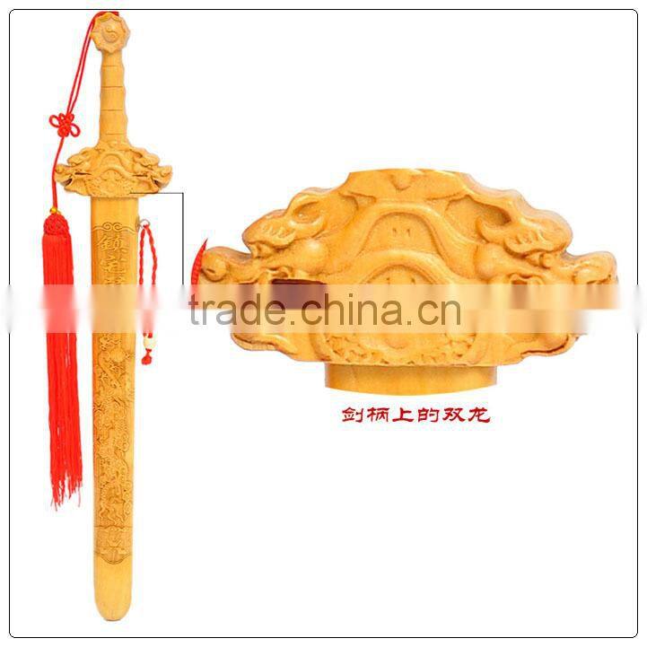 The lucky sword, the peach wood sword, wood crafts, home -guarding and fengshui, for security and peace home decoration