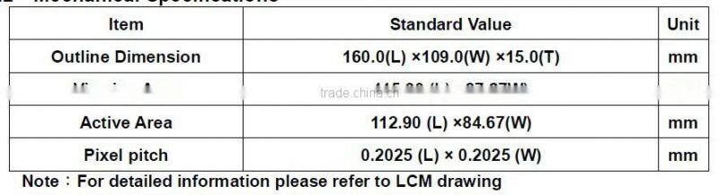 HOT high quality 5.6 inch micro tft liquid crystal display module