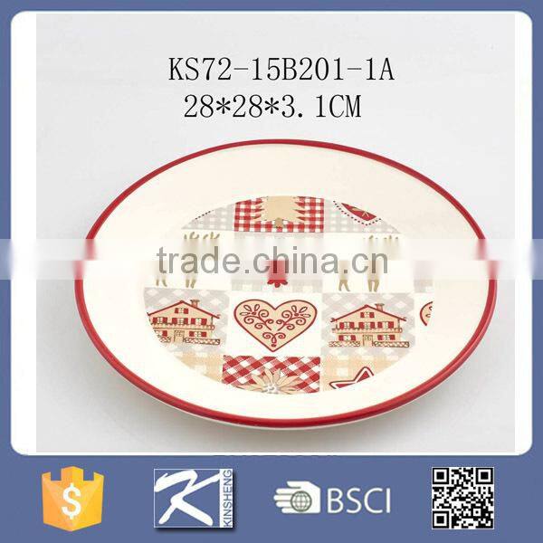 Eco-friendly stoneware round plate