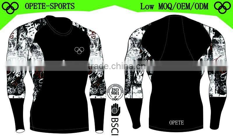 (Trade Assurance) Quick dry Full sleeve men's active gym compression wear