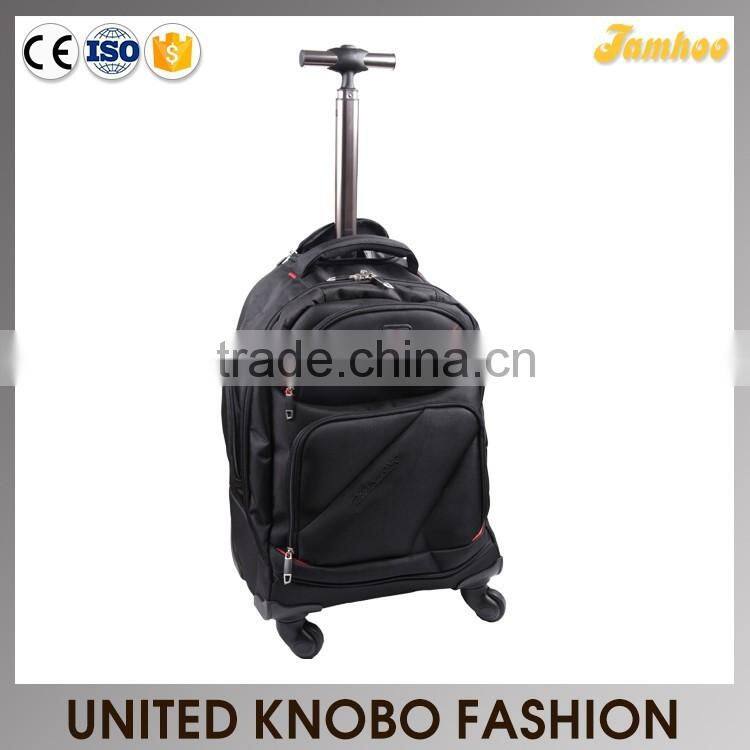 Waterproof backpack trolley 4 wheels trolley laptop backpack