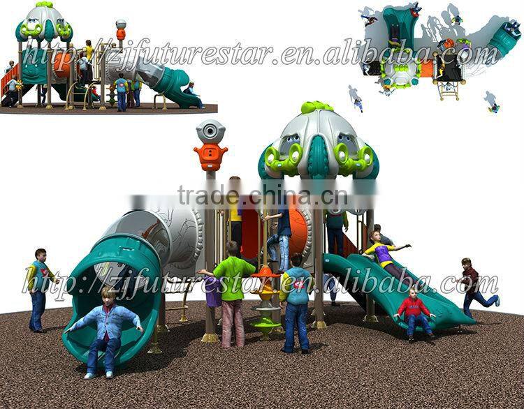 Fairy-style LLDPE plastic slide kindergarten outdoor games with 30 optional site sizes