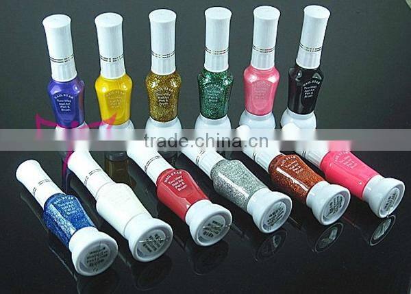 Colorful two way use nail polish pen
