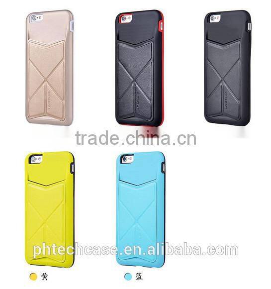for iphone 6 credit card case TPU + PU leather Bar Phone Case cover new style