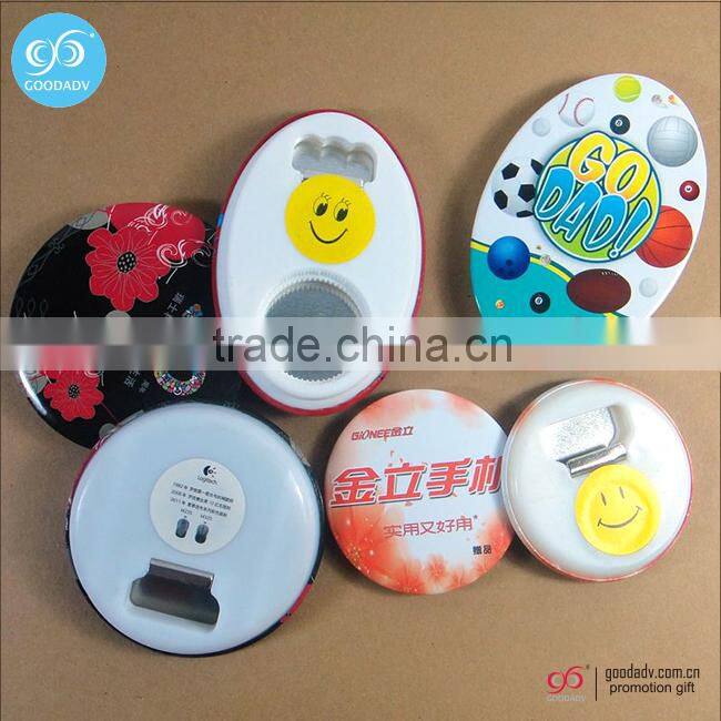 guangzhou custom fridge magnet opener/magnetic beer opener/ tinplate bottle opener