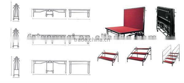 Convenient folding portable mobile Stage