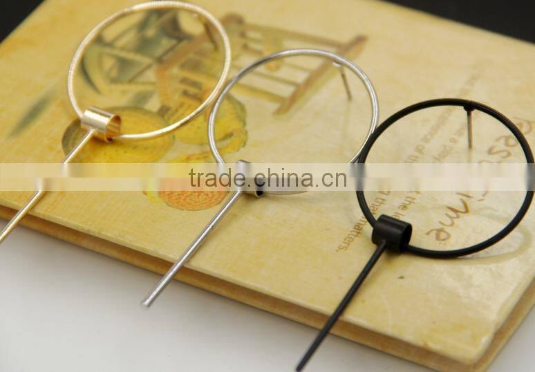 New Arrival Woman Fashion Simplicity Circle Brass Stud Earrings