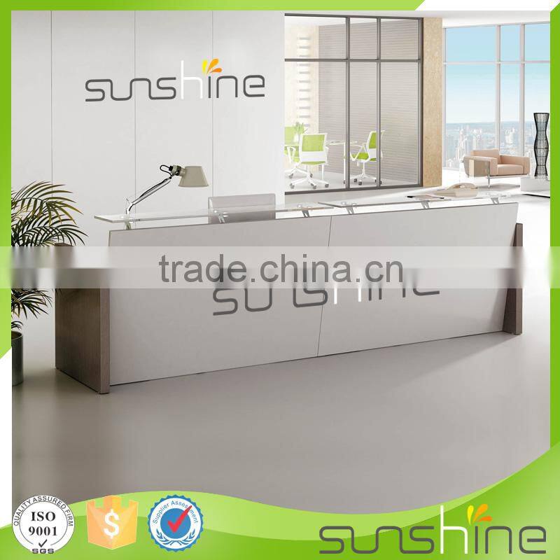 YS-RCT04 2016 fantastic newest luxury white color fitness center reception desk