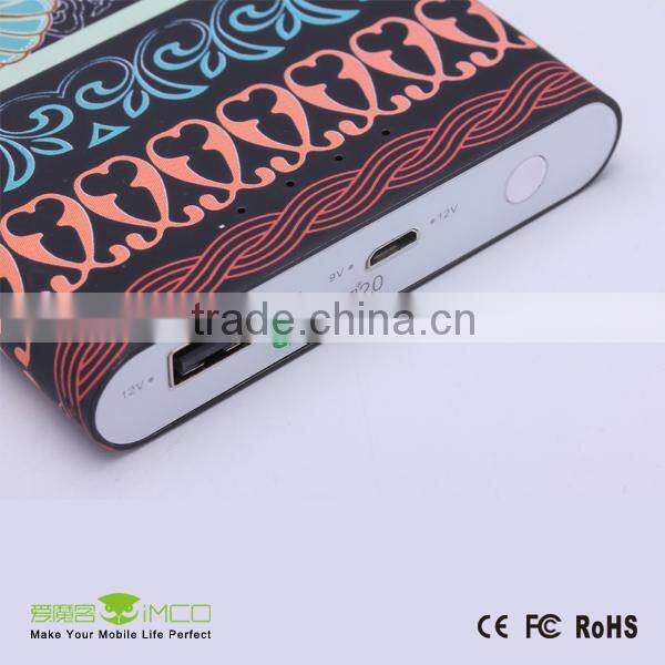 Quick Charge 2.0 ( 5V/9V/12V) Dual USB Port Portable External Battery 10000mAh Power Bank Fast Charger