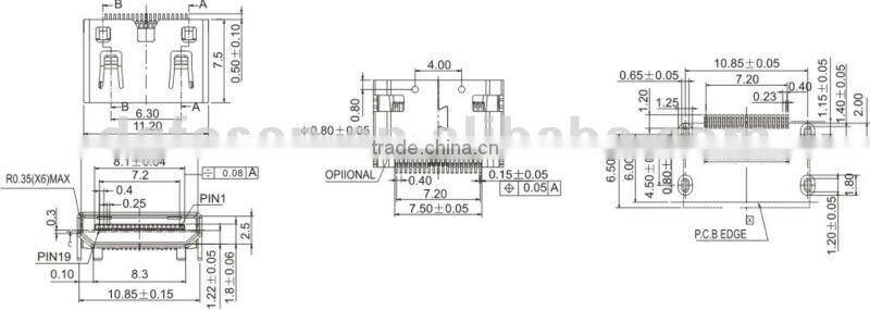 high quality HDMI micro usb connector HDMI-01