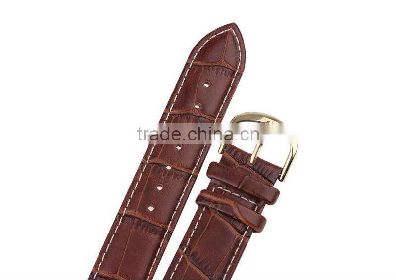 Crocodile Pattern Genuine Cow Leather Strap For Watch Band