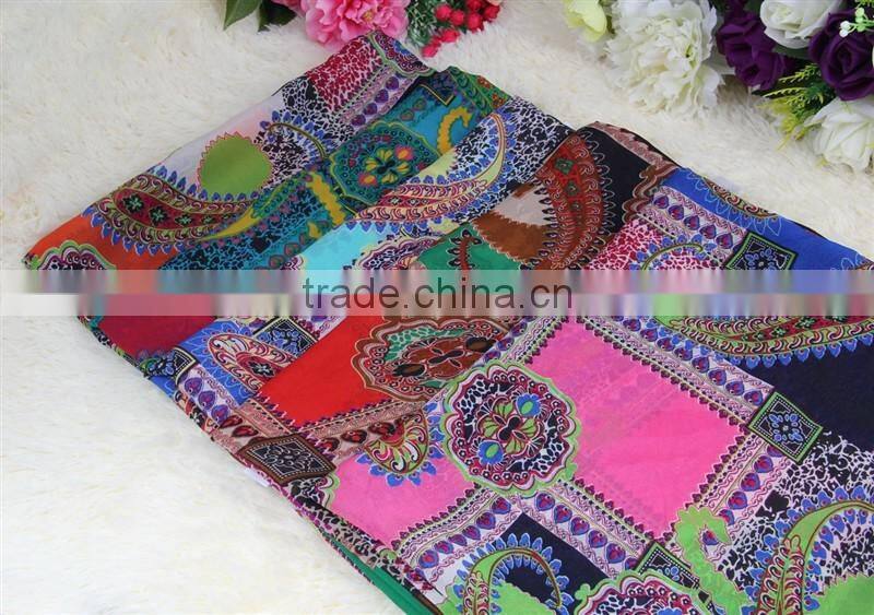 korean style low price hijab scarf / hijab shawl floral fashion scarf