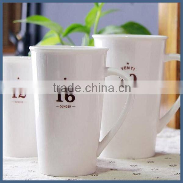 Personalized custom logo 16oz glossy ceramic travel mug