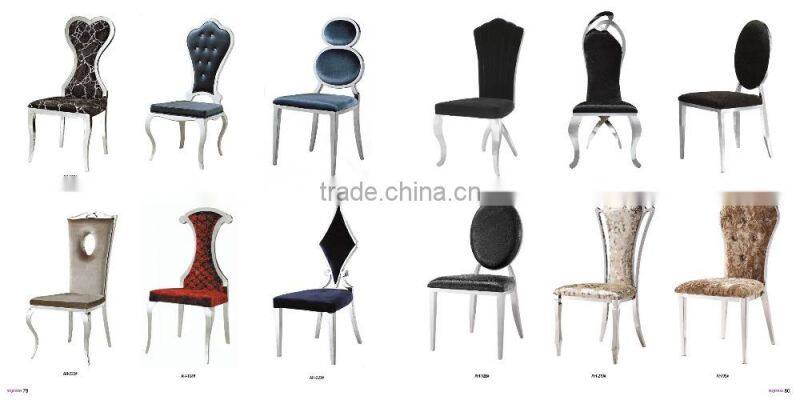 Unique & Fashion Modern Design High Back Stainless Steel Chair Hotel Dining Chair