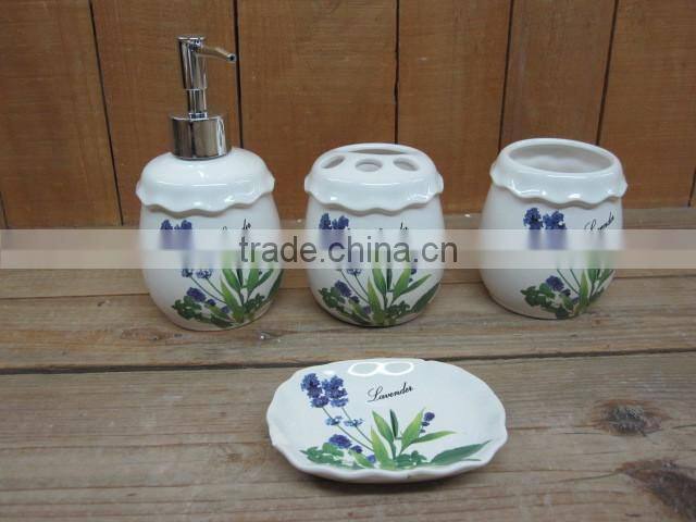 New lavender design ceramic butter dishes