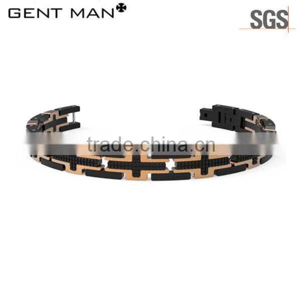 Promotional Items Black Stainless Steel Cool Men Bracelet