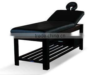 Acrofine Stationary Professional Wood Tattoo Massage Table with Locker Massage Table Metal Legs