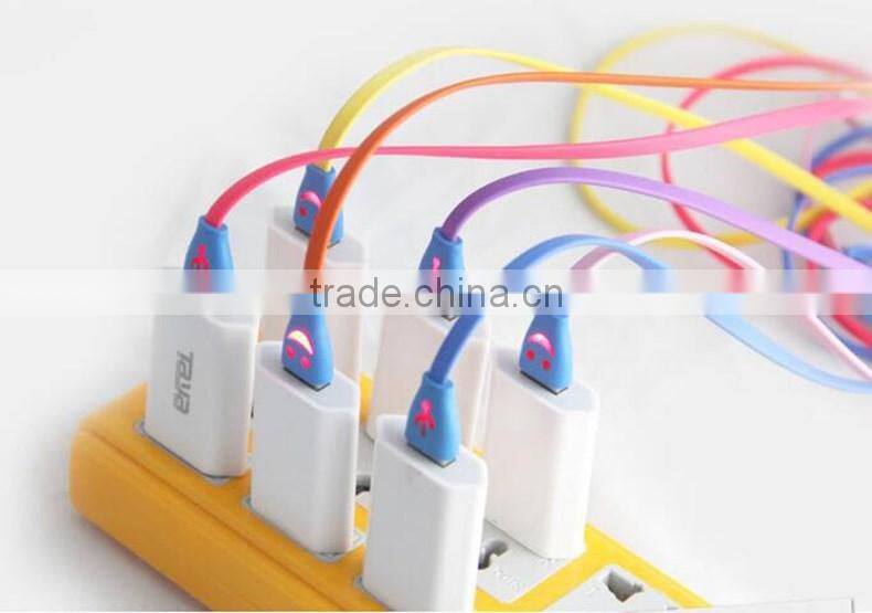 Wholesale low price smile usb data cable usb charging cable for iphone 5s/6/6plus