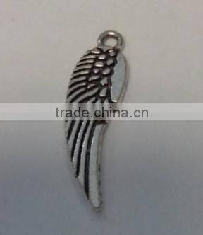 Wholesale Angel Wing Charms Pendants Antiqued Silver 30mm Double Sided Wing Charms Pendants