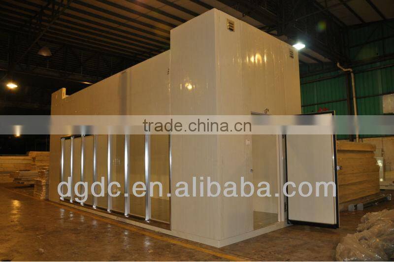 Glass door walk in cooler with entrance door