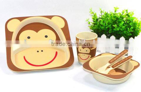 Frog shape melamine children dinner set