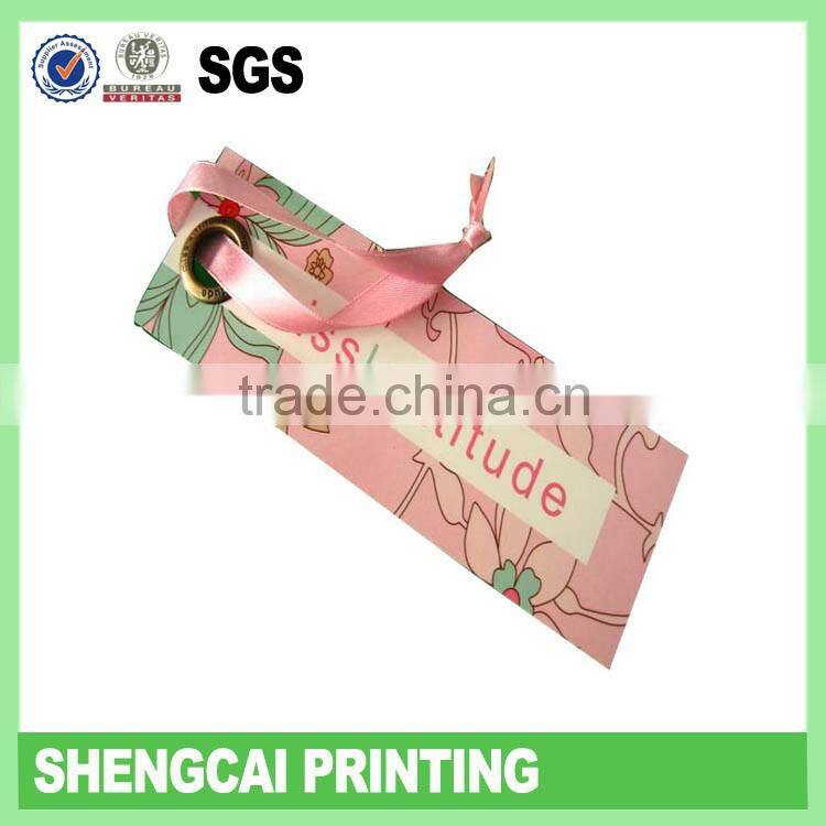Cheap price custom printed paper clothing hang tag