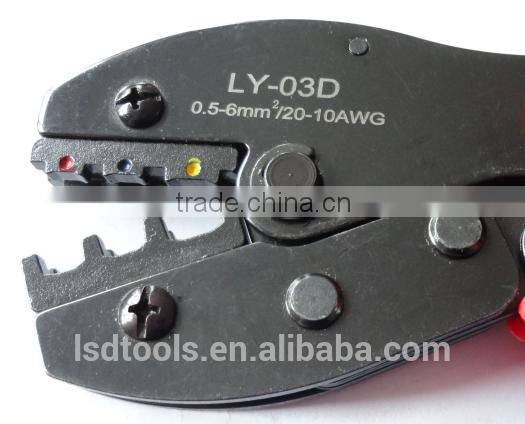 High Quality Insulated terminal connectors for 0.5-6mm2 Ratchet hand crimping plier,electrician crimper