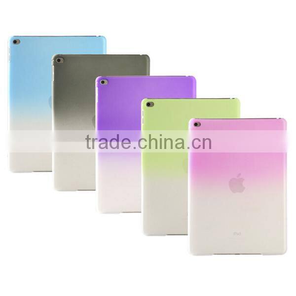 Stylish sample business Gradual change color transfer tablet PC case cover for Apple ipad 6 ipad air 2