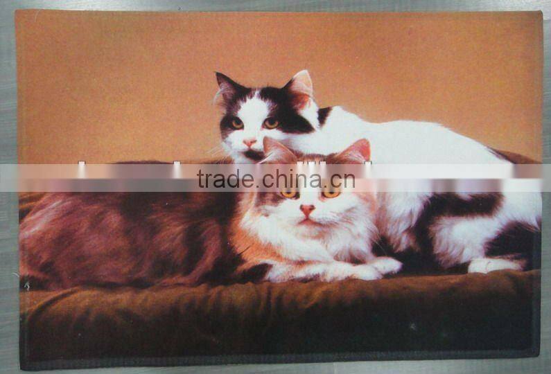 animal design transfer printed door mat