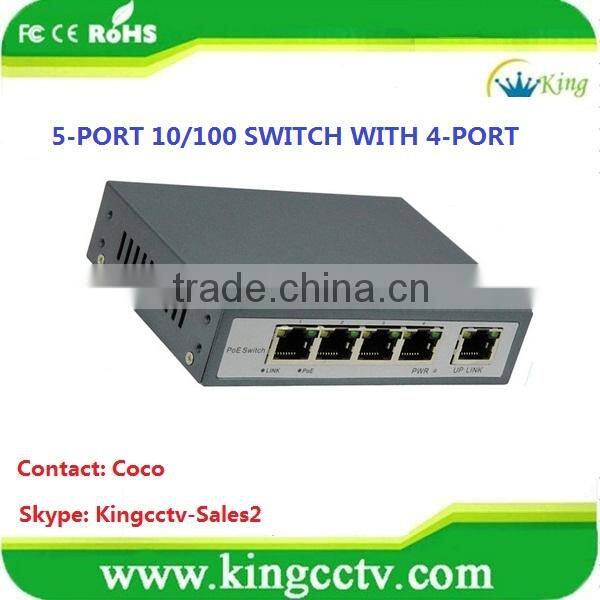 cheap 4 poe switch 24v WITH 4-PORT POE poe switch poe3104P