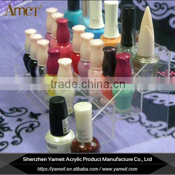 Custom shape transparent acrylic cosmetic store display manufacturer